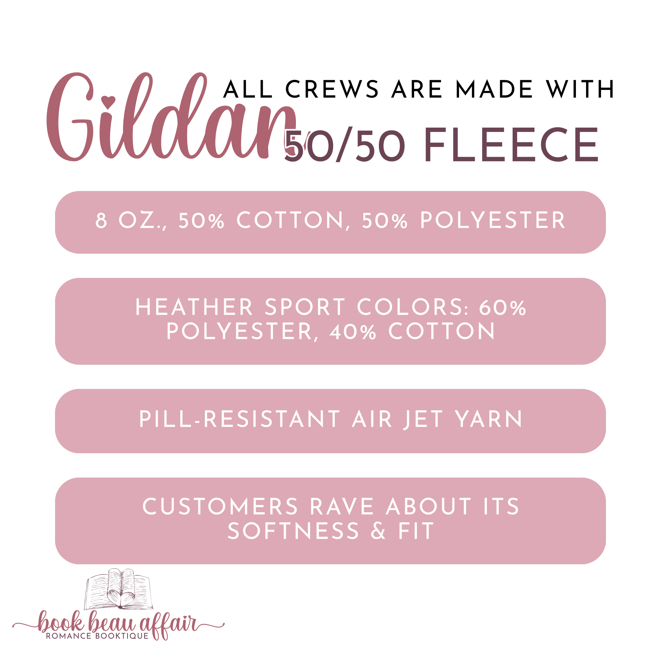 Gildan 18000 50/50 fleece crew neck sweatshirt 8 oz. 50% cotton 50% polyester