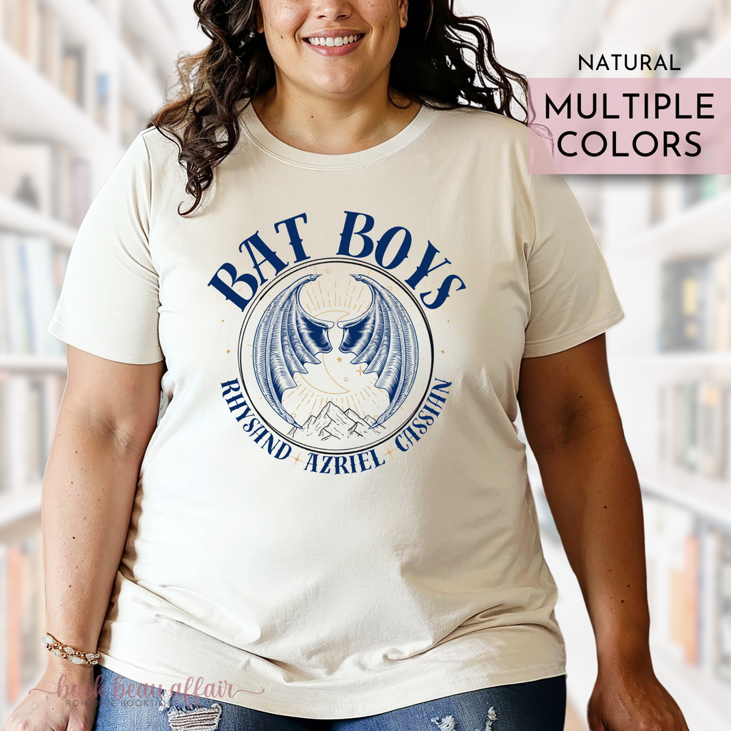 Bat Boys, Rhysand, Azriel, Cassian, ACOTAR Tee, Natural Tan