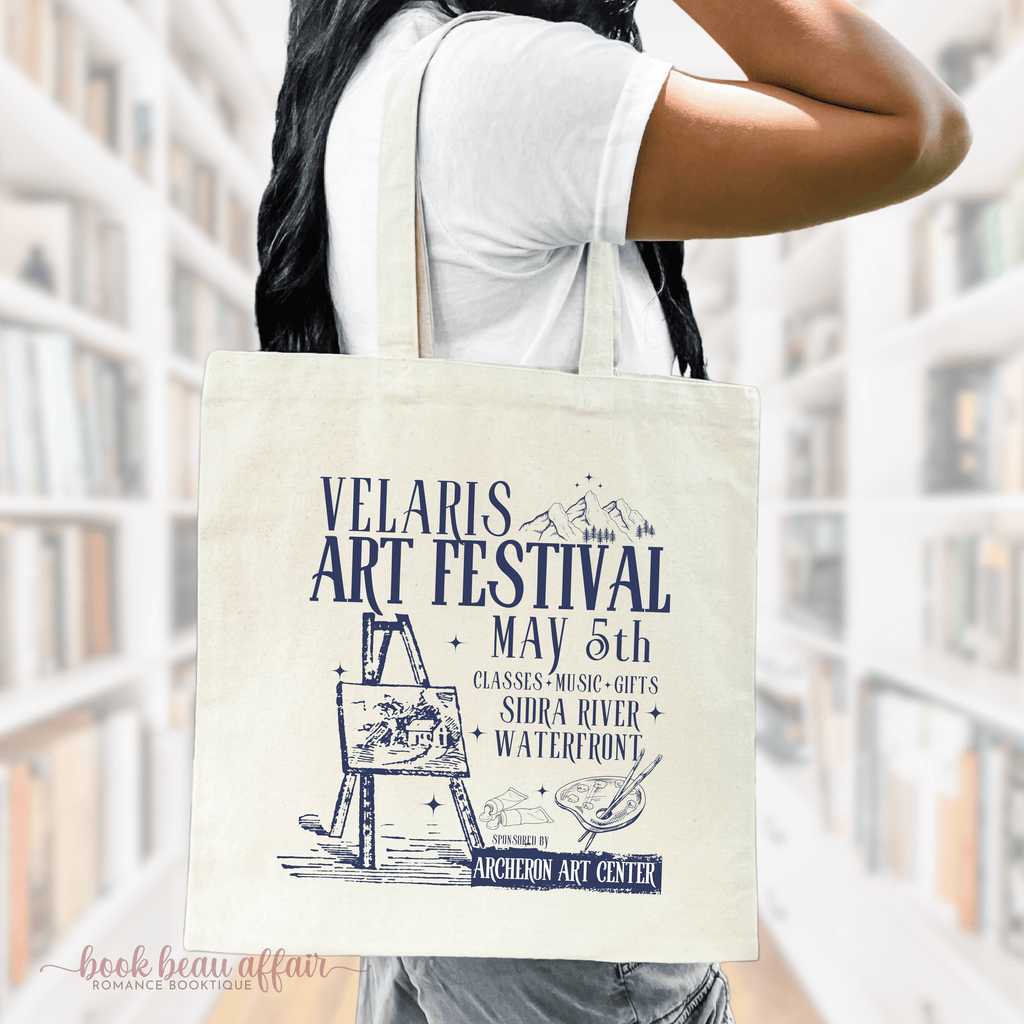 Tote Bag - Velaris Art Festival Sponsored by Archeron Art Center ACOTAR Tote Bag, Bookish tote, book tote bag, natural