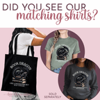 Matching Shirts for Book Dragon Like a Bookworm But Way Cooler, Dragon tote bag, Bookish tote bag, tote bag for books, dragon tote bag, black