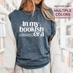 In my bookish era, bookish tee, swiftie tee, taylor swift inspired, book lover tee, navy blue tee