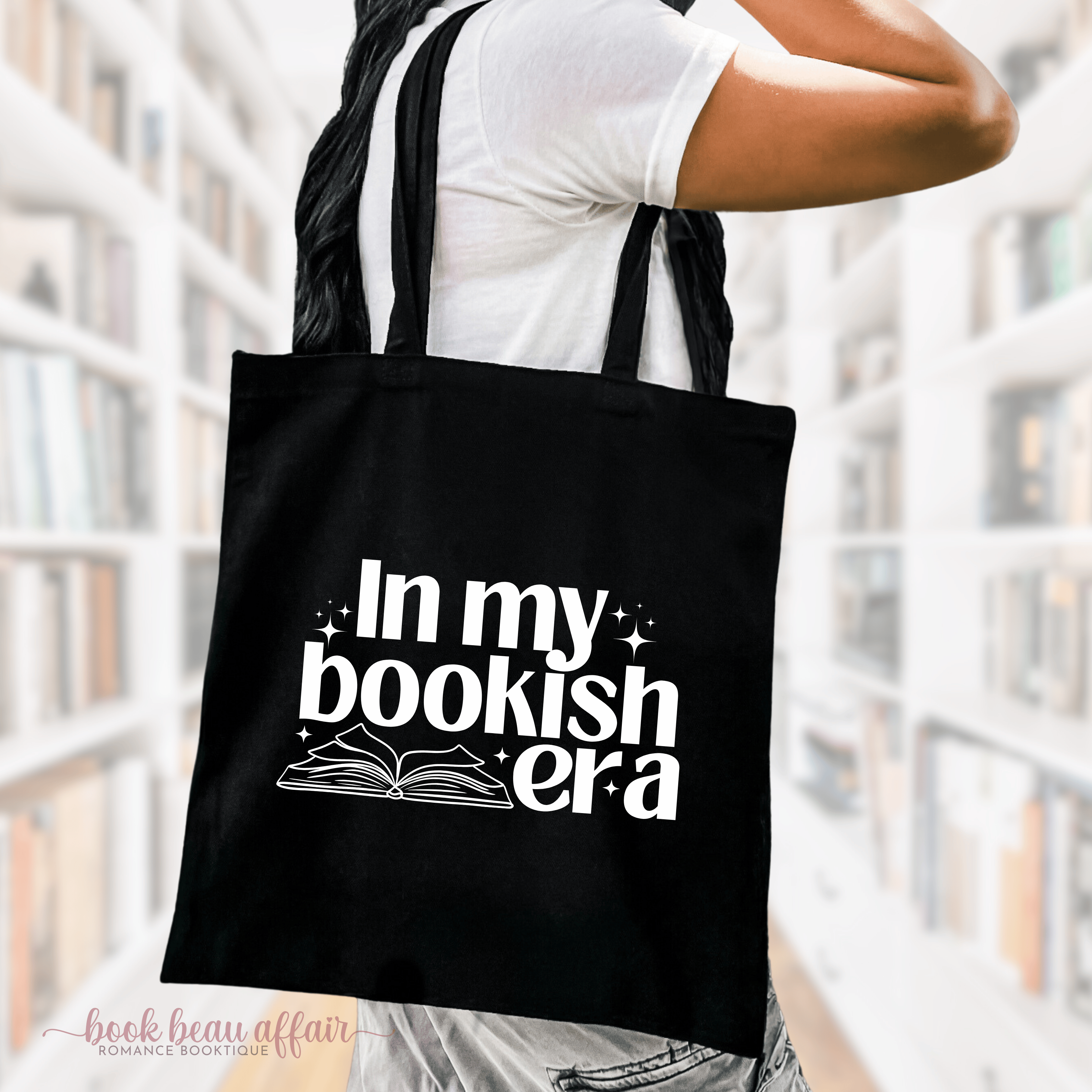 In my bookish era tote bag, tote bag for books, swiftie tote bag, taylor swift fans, bookish tote, book lover tote bag