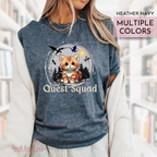 Broccoli's Quest Squad, Onyx Storm Shirt, Fourth Wing Shirt, Dragons, Dragon Rider, Xaden Riorson, Iron Flame, Cute Cat Shirt, Bookish Shirt, Heather Navy Blue