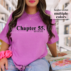 Person wearing a pink shirt that says Chapter 55. #IYKYK