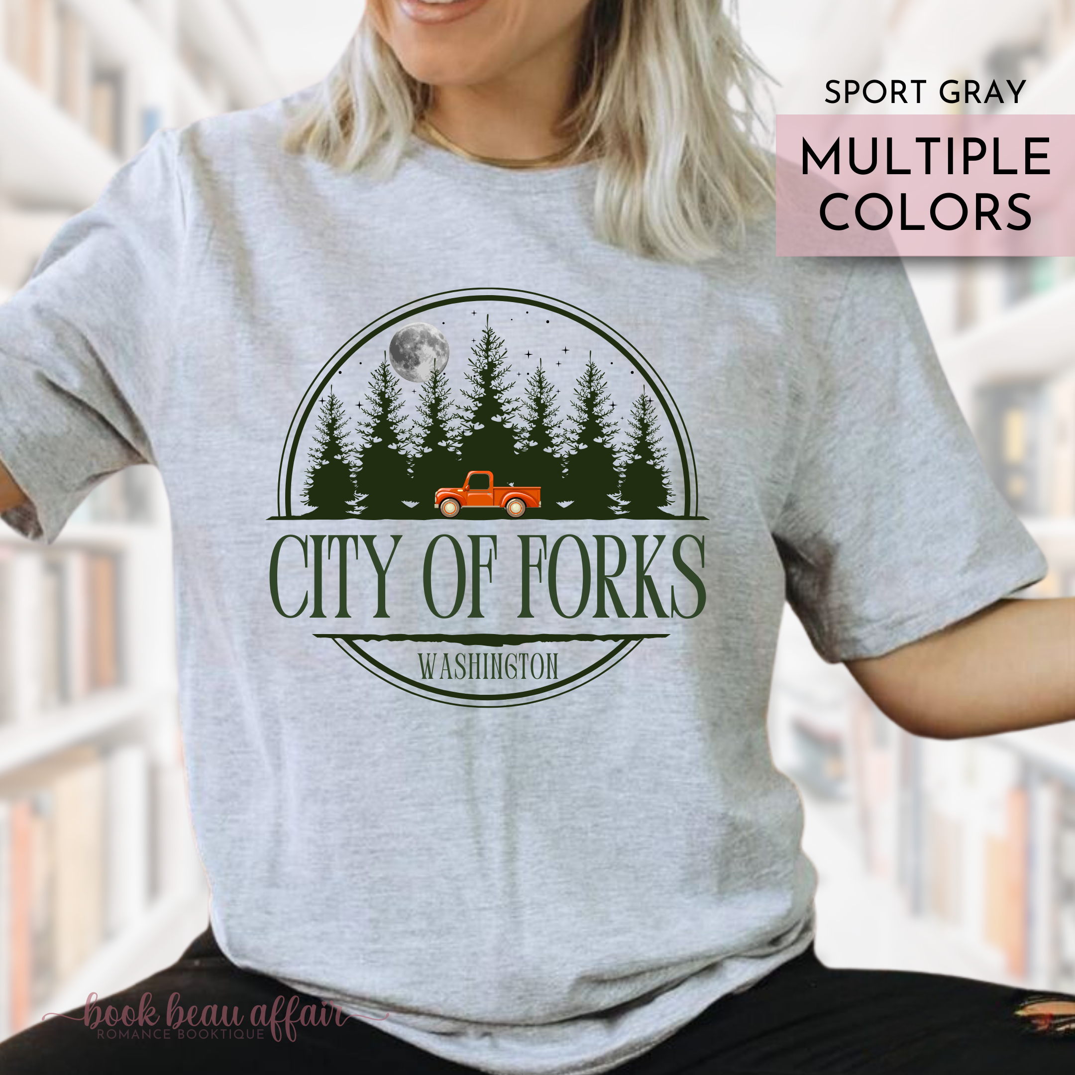 City of Forks, Washington State, Bella Swan, Edward Cullens, Twilight Saga, Twilight Series, Twilight Shirt, Sport Gray