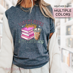 I like my books spicy and my coffee ice Heather NAVY BLUE shirt - Smut reader