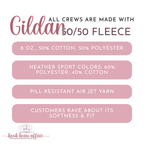 Gildan 18000 50/50 fleece crew neck sweatshirt 8 oz. 50% cotton 50% polyester