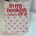 Kindle case insert with 'In my bookish era' text and bow pattern