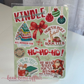 Kindle case insert with funny christmas theme stickers