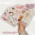 a group of romance themed kindle case inserts