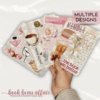 a group of romance themed kindle case inserts