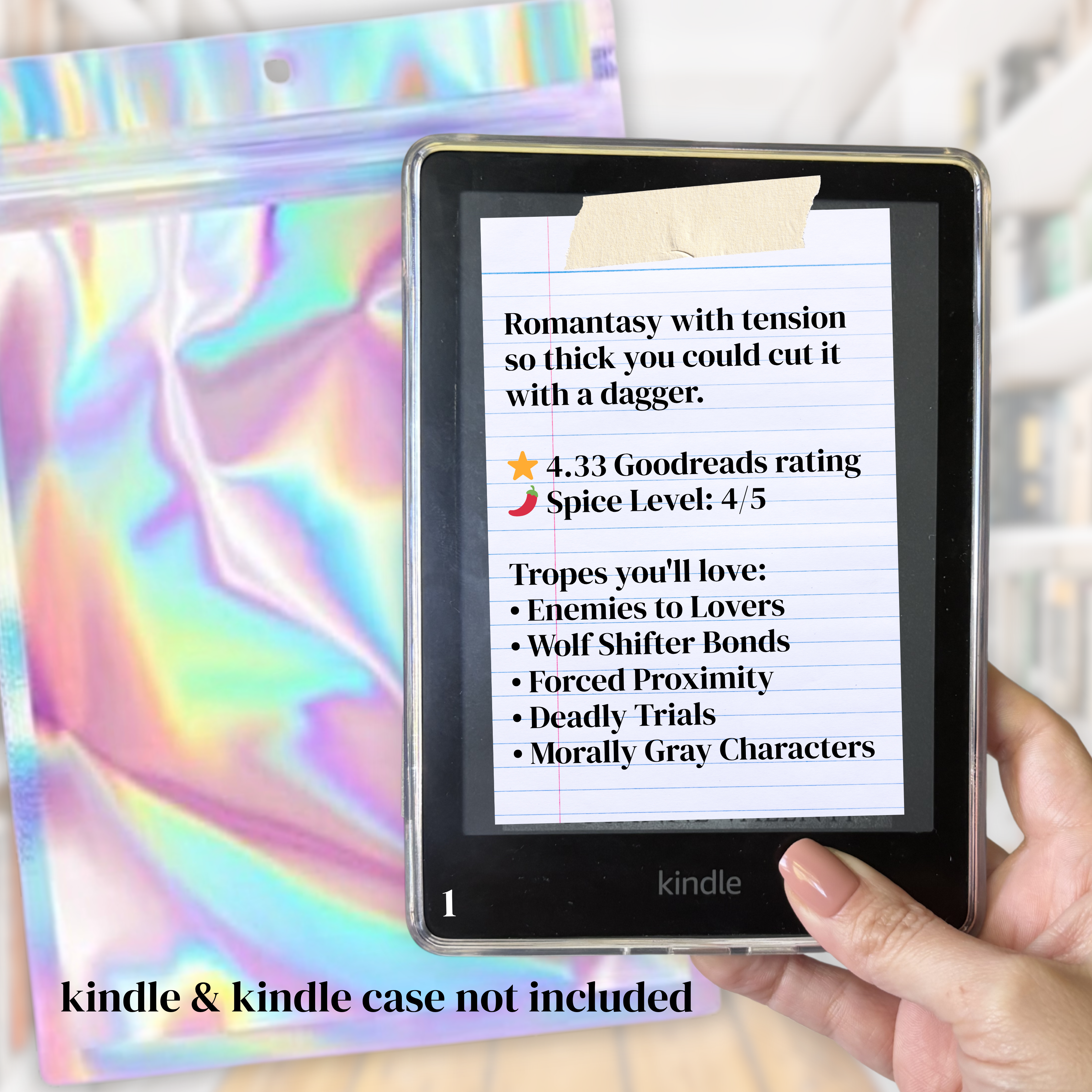 Blind Date with a Kindle. Includes an e-book, kindle case insert, kindle dust plug, and kindle charm chain plus more goodies