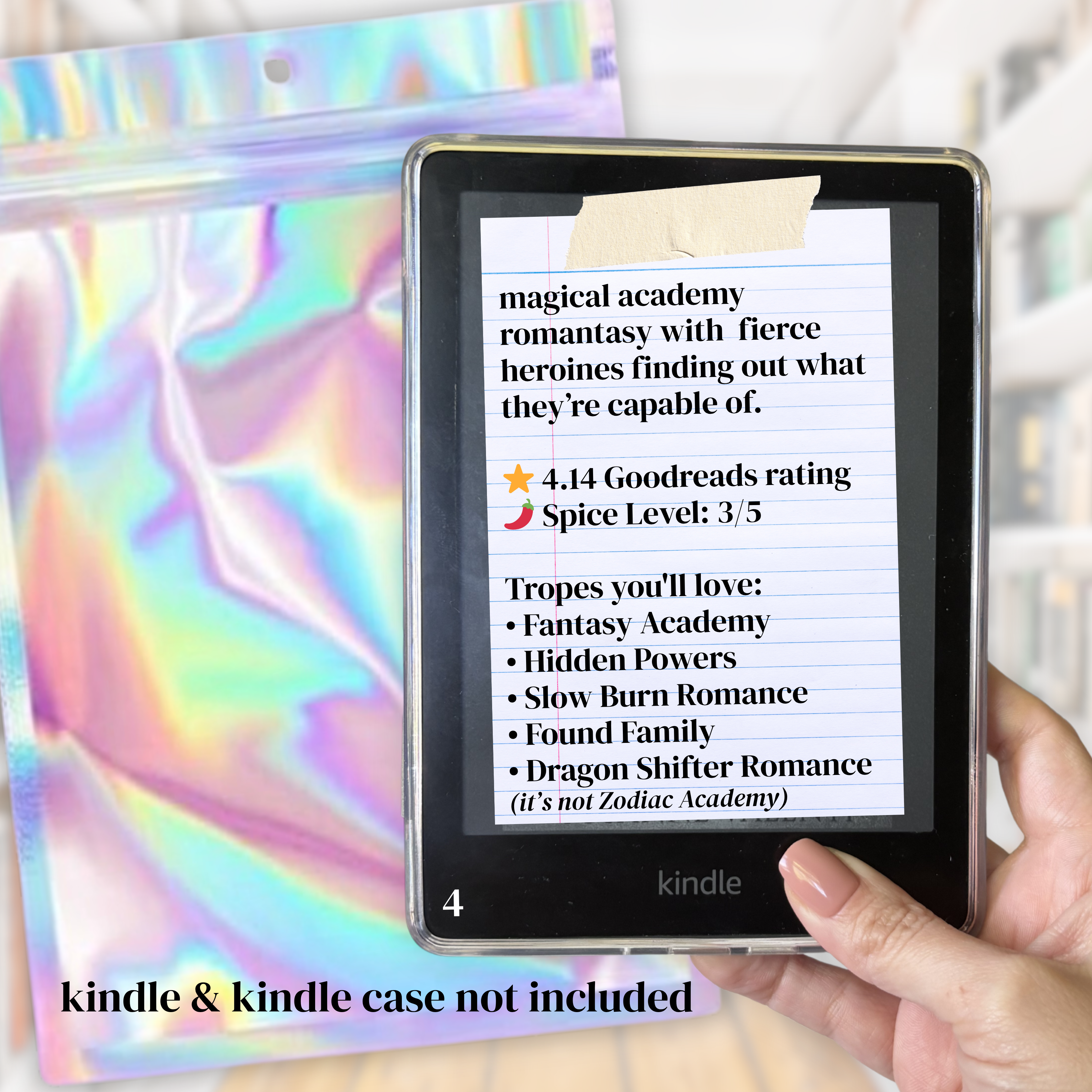 Blind Date with a Kindle. Includes an e-book, kindle case insert, kindle dust plug, and kindle charm chain plus more goodies