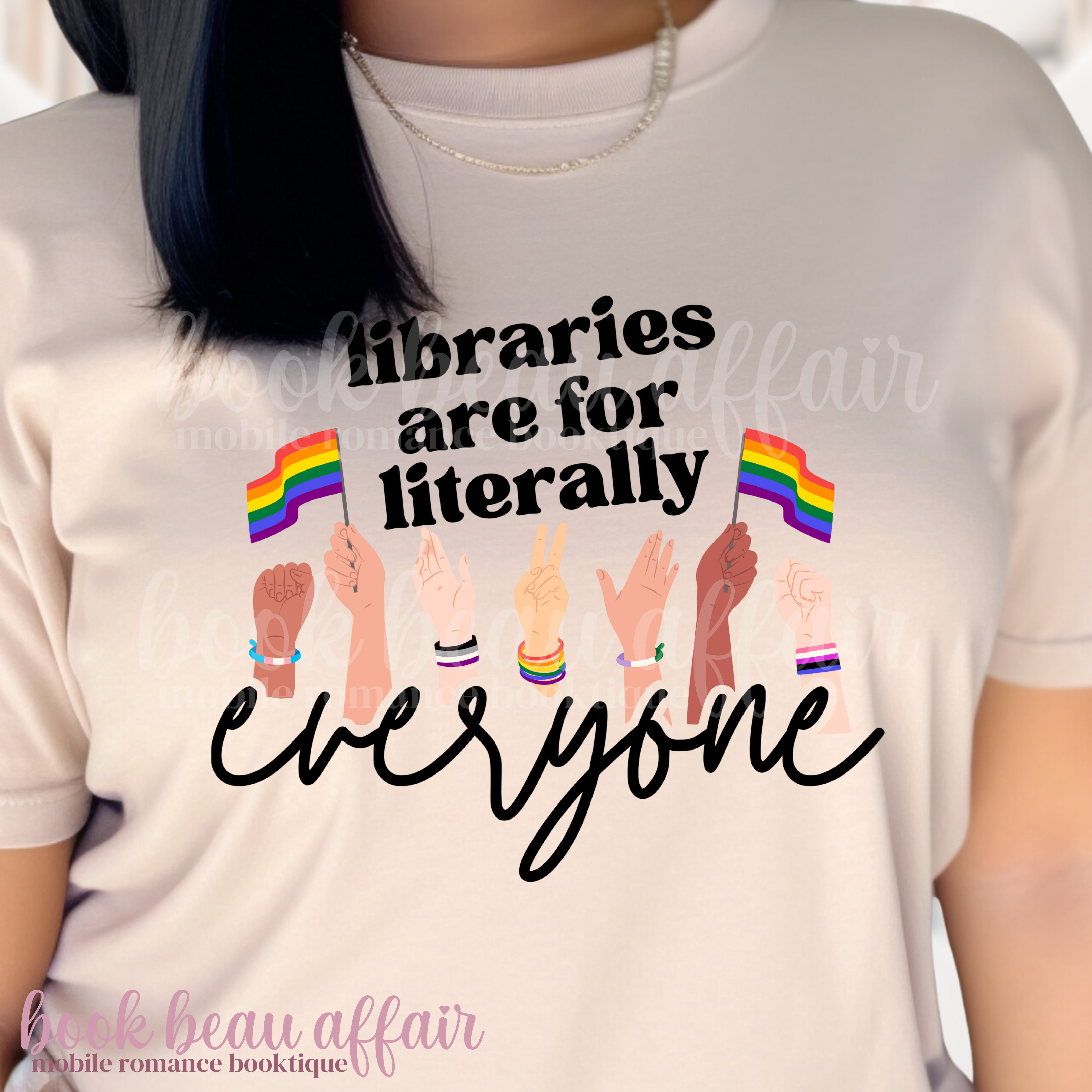 Libraries are for literally everyone. Pride Month Tee
