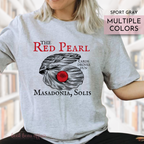 The Red Pearl, Masadonia, Solis, From Blood and Ash We Will Rise, FBAA, JLA, Bookish tee, Sport Gray. Casteel Poppy