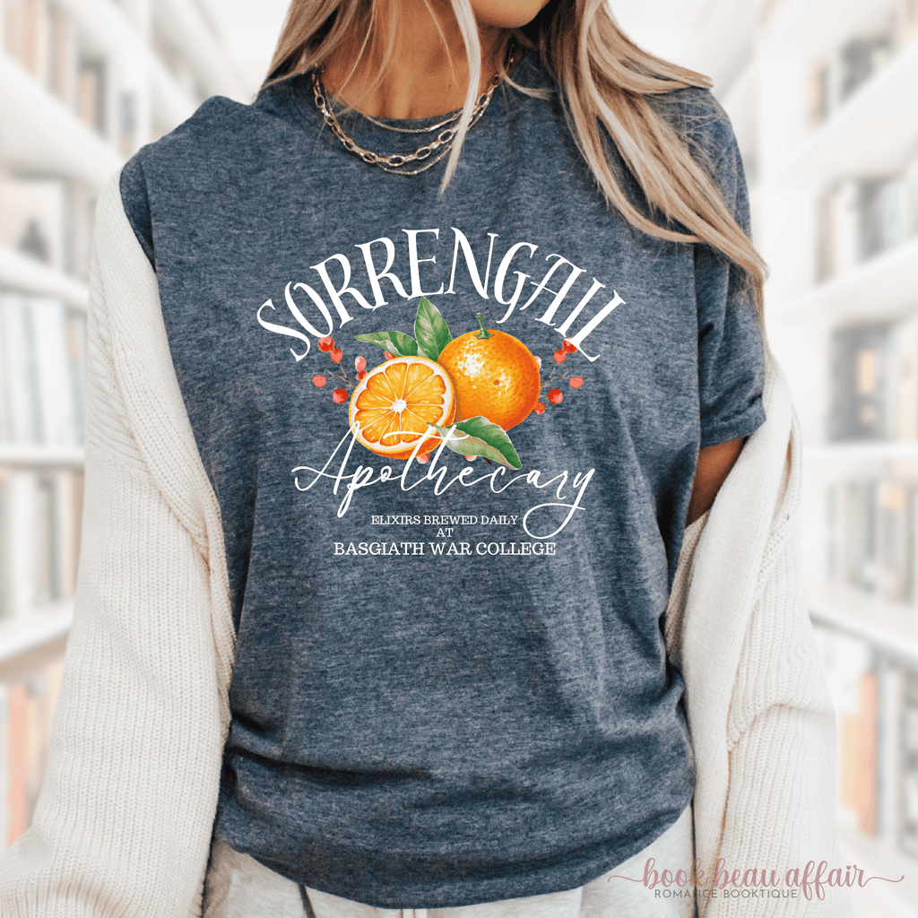 bookish shirt - sorrengail apothecary, elixers brewed daily at basgiath war college - Fourth wing