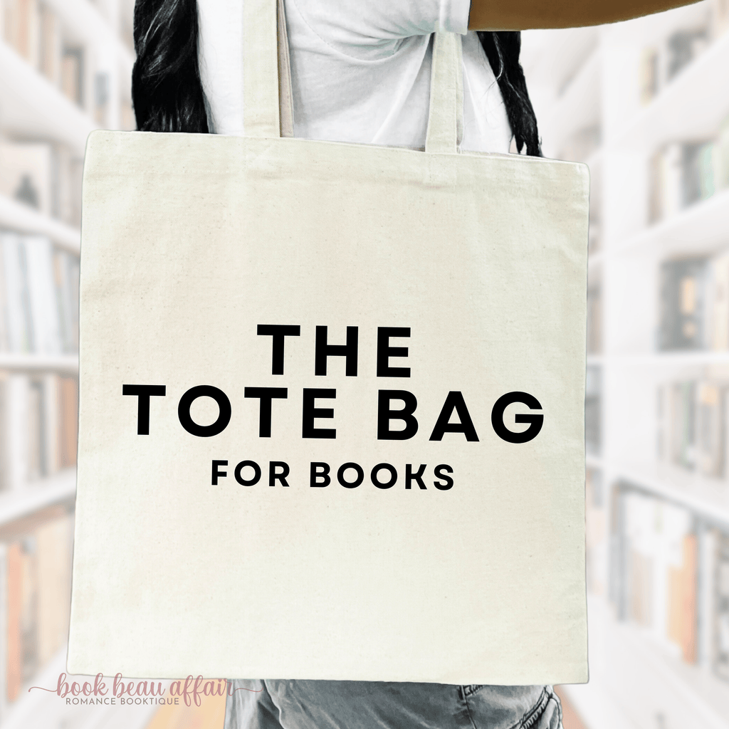 Close up of The Tote Bag, For Books, Marc Jacobs Inspired, Bookish tote bag, Natural, Beige, Tan
